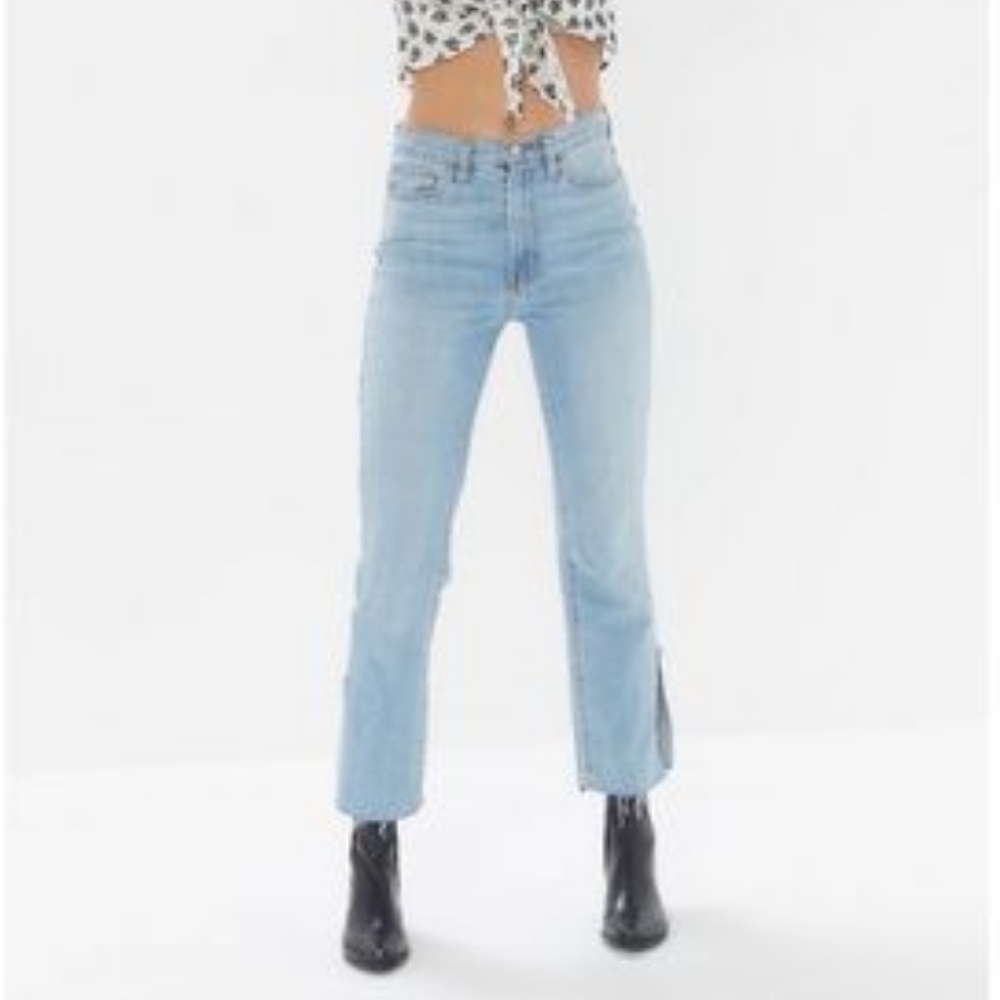 BDG Skylar Split Ankle High Rise Flare Jean Sz 26